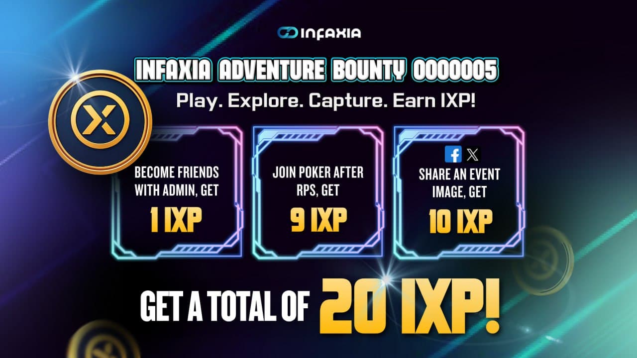 ⚡INFAXIA Adventure Bounty – Your Path to 20 IXP Rewards Awaits!